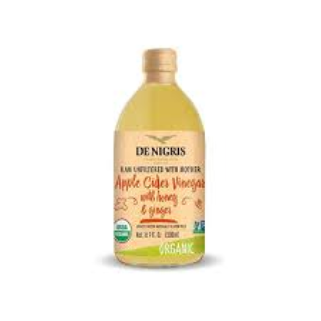 DE NIGRIS ORGANIC ACV +HONEY & GINGER 500ML